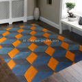 Hand Tufted Carpet Geometric Design